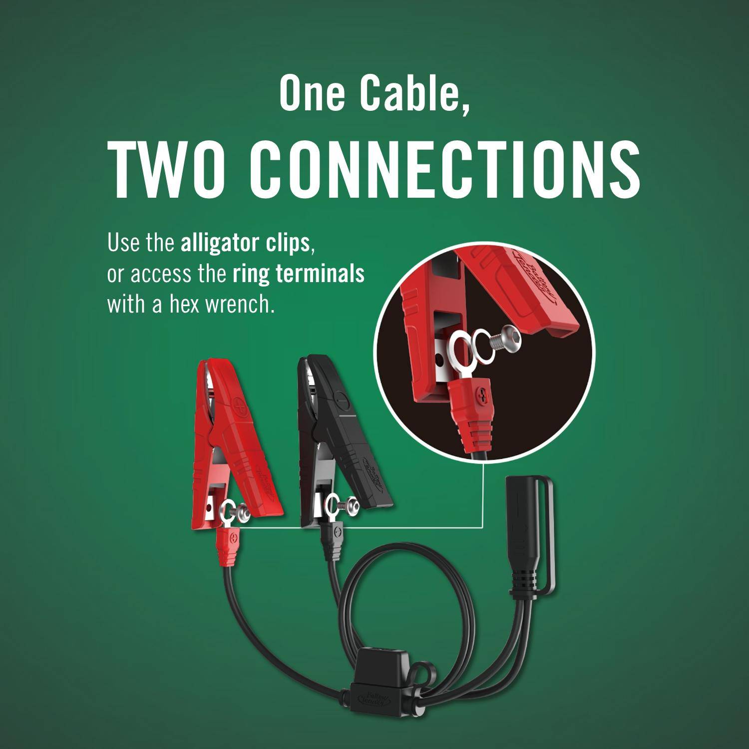 Two-in-one Alligator Clips and Ring Terminals Quick Disconnect