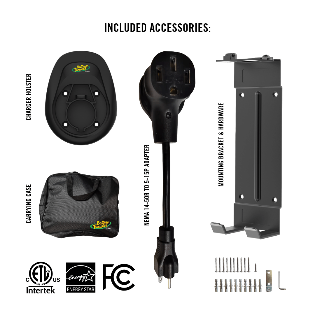 eCharge 32 AMP, Level 1+2 Portable Electric Vehicle Charger - Battery Tender®