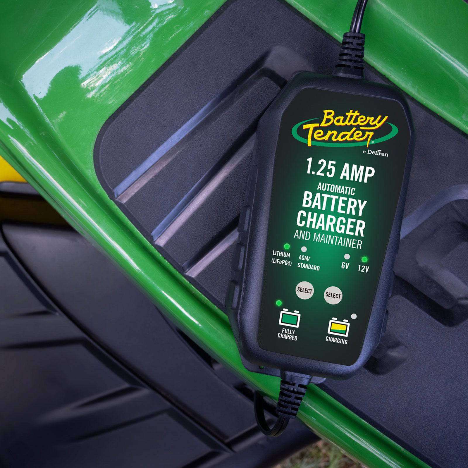 Battery Tender® 6V/12V, 1.25 Amp Lead Acid & Lithium Selectable Battery Charger - Available at Walmart - Battery Tender®